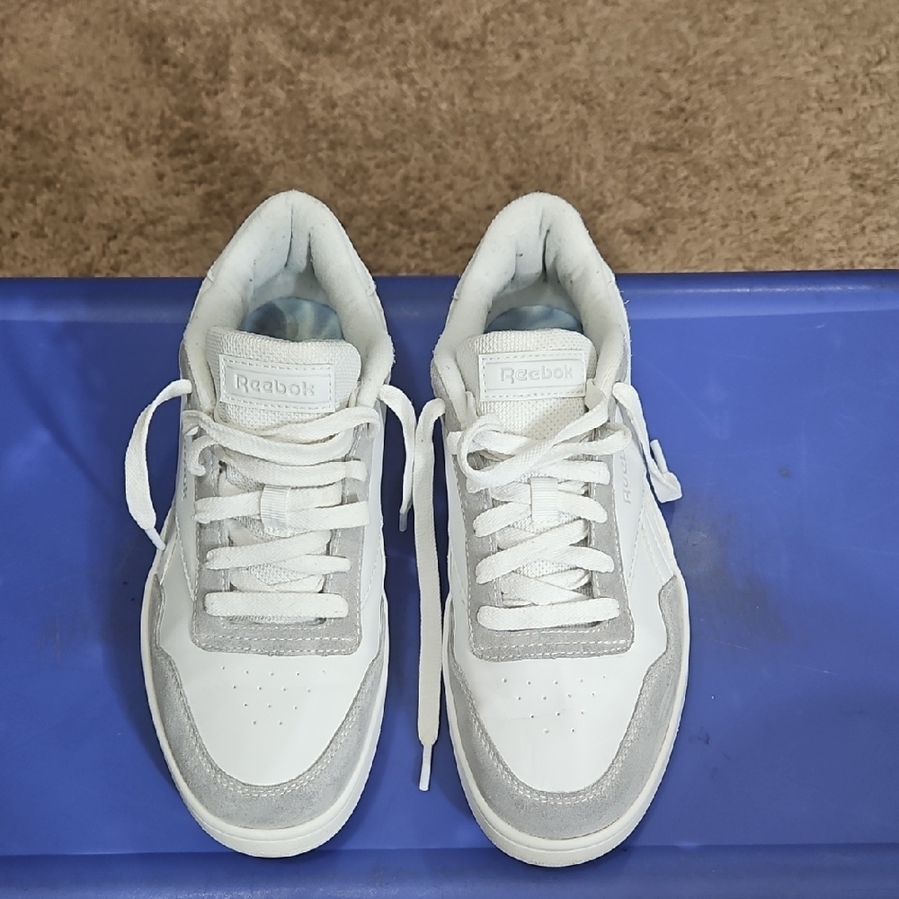 Reebok Classic White and Gray Shoes